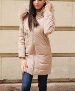 Зимно яке със средна дължина ALEXANDRA в бежово - Image 2