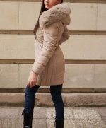Зимно яке със средна дължина ALEXANDRA в бежово - Image 4