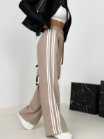 Спортно-елегантен дамски панталон EMMA в бежово - Image 5
