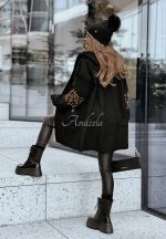 Ефектна дамска жилетка със свободен силует MANUELA в черно - Image 6