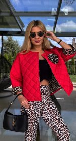 Дамско преходно яке LEO ROSE в червено - Image 6
