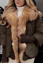 Дамско зимно яке EKATERINA в кафяво - Image 2