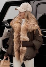 Дамско зимно яке EKATERINA в кафяво