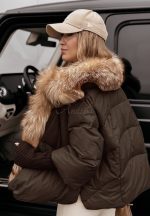 Дамско зимно яке EKATERINA в кафяво - Image 3