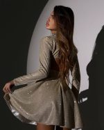 Рокля LIDIA в златист цвят - Image 3