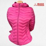 Олекотено дамско шушляково яке с качулка MARIETA в розово - Image 2