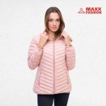Олекотено дамско шушляково яке с качулка VANIA в розово