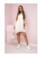 Рокля туника LOVE в бежово - Image 2
