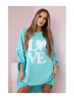 Рокля туника LOVE в небесносиньо - Image 3