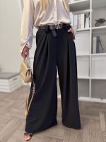 Модерен Дамски панталон със свободен силует AMALIA в черно - Image 4