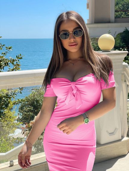Рокля рипс LORETA в циклама